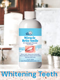 Miracle Brite Smile - Essential Oxygen Organic Rinse Mouthwash for Whiter Teeth, Fresher Breath, and Healthier Gums, Peppermint - 1 Bottle 12 fl. oz