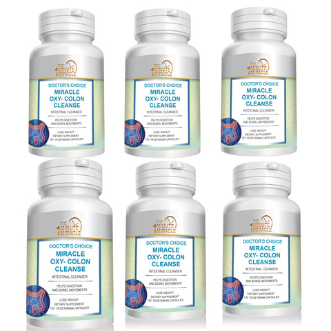 Oxy-Colon Cleanse Colon Cleanse and Detox Vegetarian Capsules  - 6 Bottles
