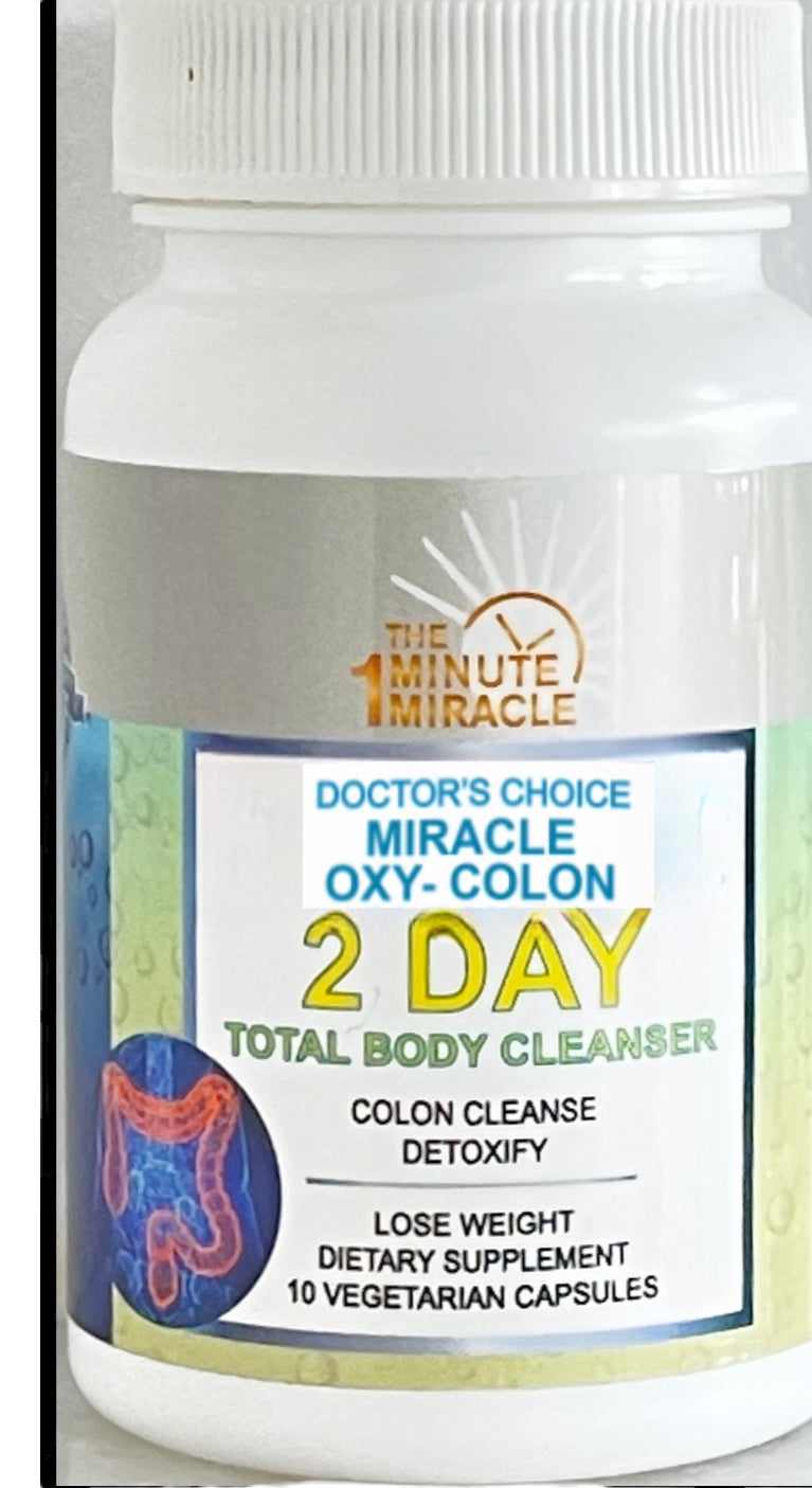 Miracle Oxy-Colon Cleanse Detox and Colon Cleanser - 2 DAY TOTAL BODY CLEANSER