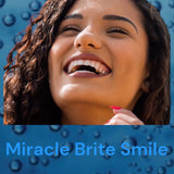 Miracle Brite Smile - Essential Oxygen Organic Rinse Mouthwash for Whiter Teeth, Fresher Breath, and Healthier Gums, Peppermint - 3 Bottle 12 fl. oz