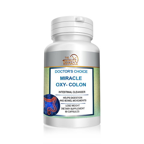 Miracle Oxy-Colon Cleanse - 2 Bottles - 80 Capsules Per Bottle