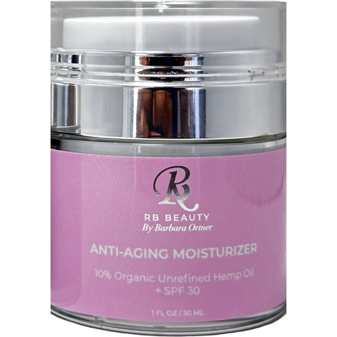 RB Beauty Anti-Aging Moisturizing 10% Organic Unfiltered Hemp Oil with 30 SPF.