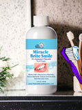 Miracle Brite Smile - Essential Oxygen Organic Rinse Mouthwash for Whiter Teeth, Fresher Breath, and Healthier Gums, Peppermint 12 fl. oz