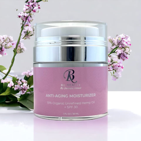 RB Beauty Anti-Aging Moisturizing 10% Organic Unfiltered Hemp Oil with 30 SPF.