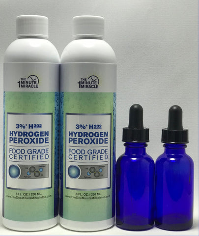 3% Food Grade H2O2 - Two 8 oz Bottles