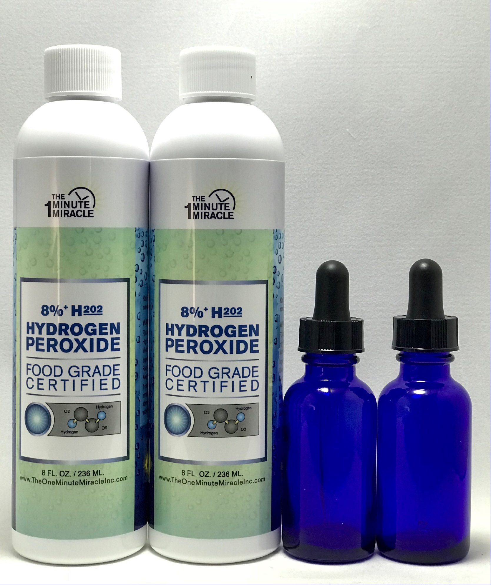 8% Food Grade H2O2 - Two 8 oz Bottles – The One Minute Miracle