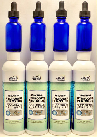 35% Food Grade H2O2 - 4 Bottles - 8 oz Bottle