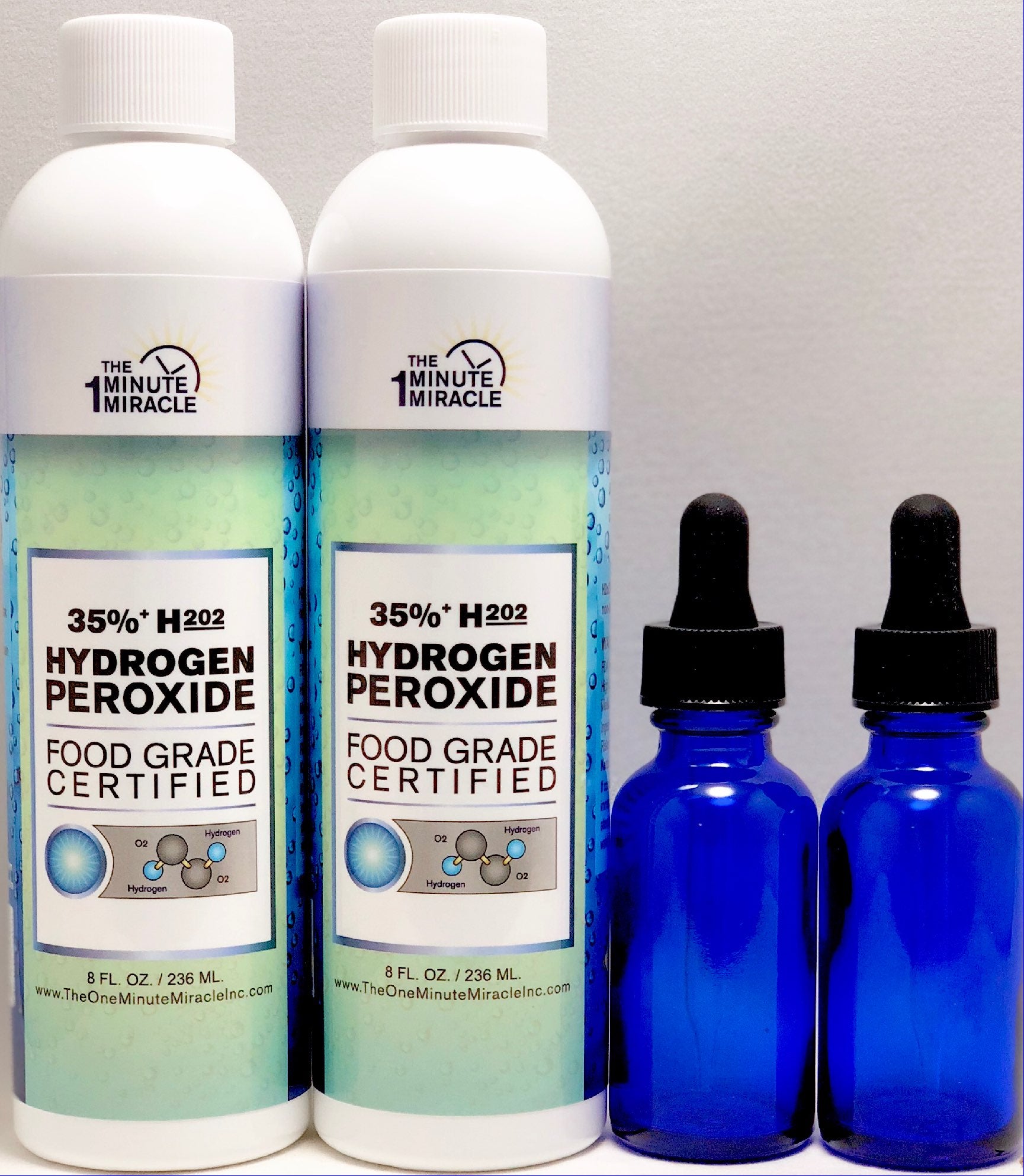 35% Food Grade H2O2 - 2 Bottles 8 oz Each Bottle.