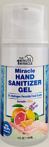 Miracle Hand Sanitizer Gel with 3% Hydrogen Peroxide, 64% and Essential Citrus Oil