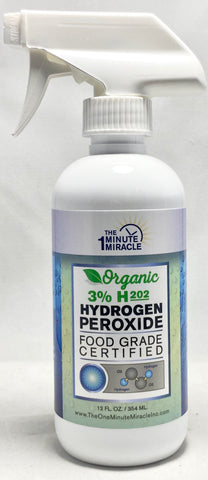 Spray Bottle 3% Food Grade H2O2 - 12 oz Bottle
