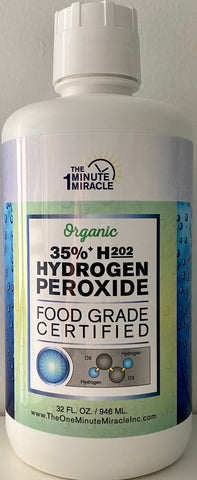 35% Food Grade H2O2 - 32 oz Bottle with Dropper