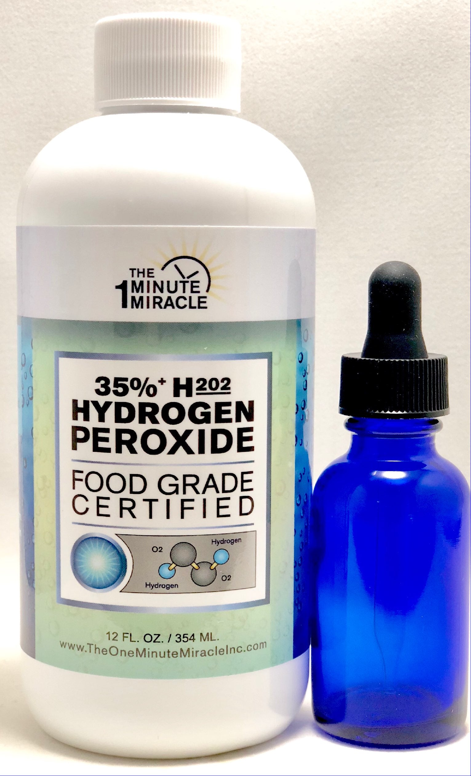35% Food Grade H2O2 - 12 oz Bottle with Dropper