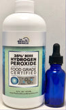 The One Minute Cure Book and 35% Food Grade H2O2 - 16 oz Bottle