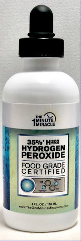 Food Grade H2O2 - 4 oz Bottle with Dropper.