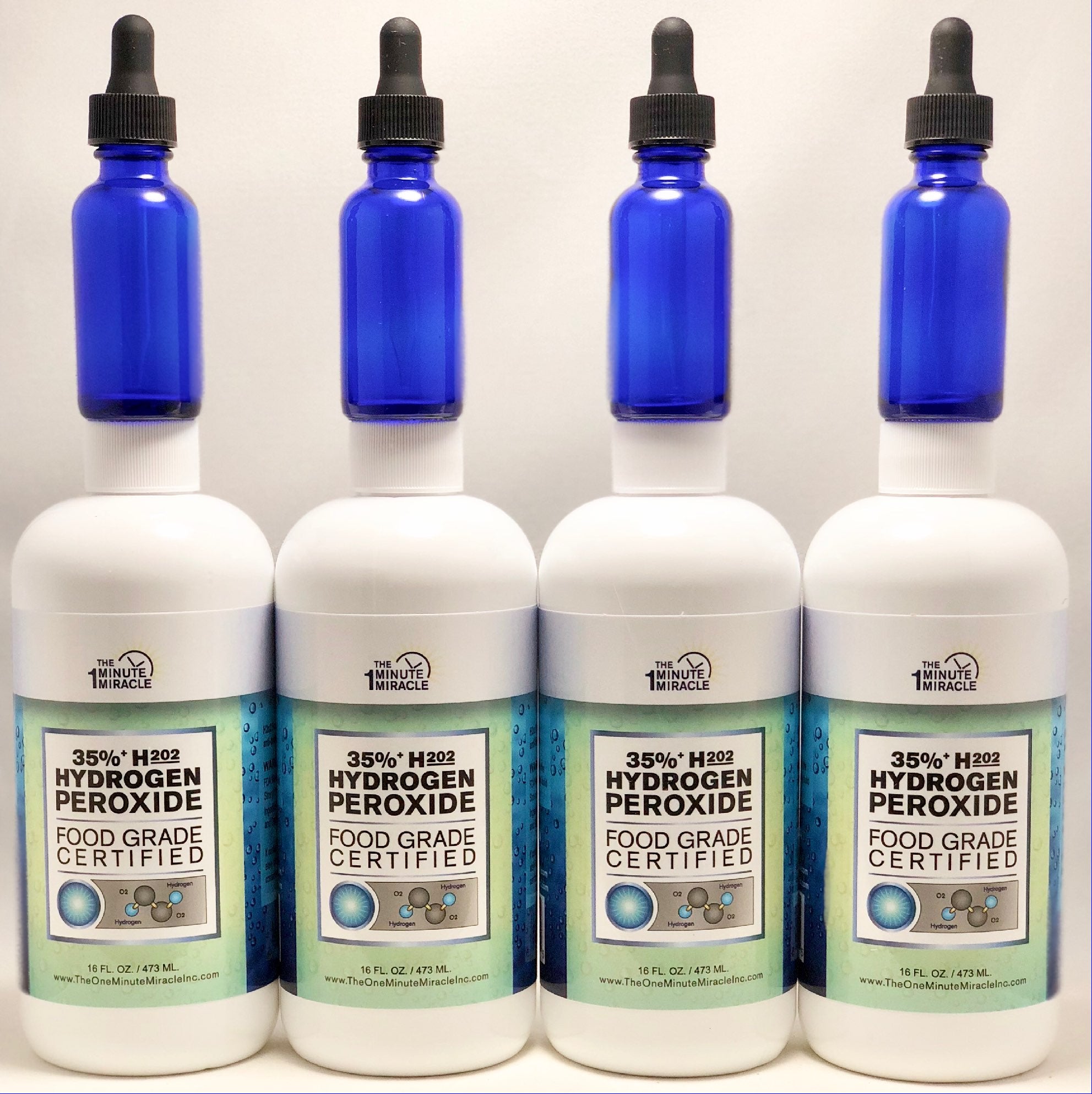 35% Food Grade H2O2 - Four 16 oz Bottles.